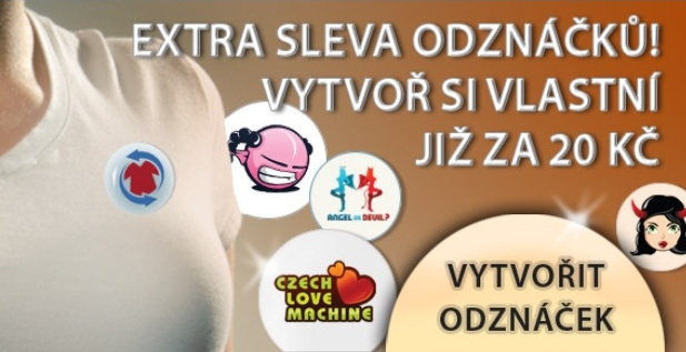 Odznáček s vlastním potiskem od 20,-